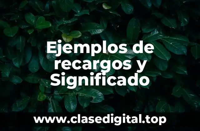 Ejemplos de recargos