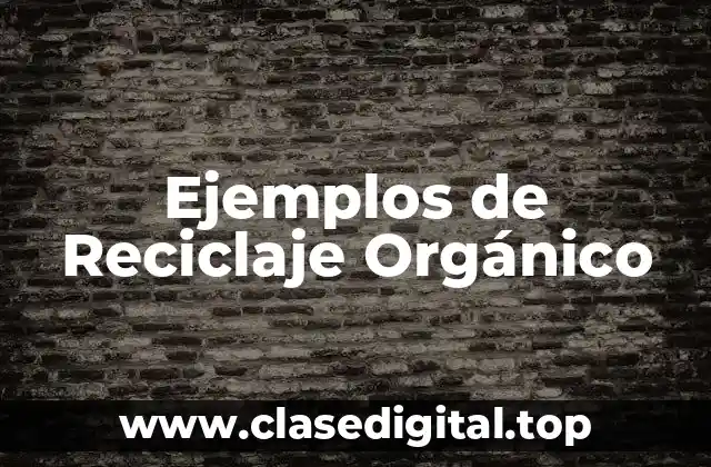 Ejemplos de Reciclaje Orgánico