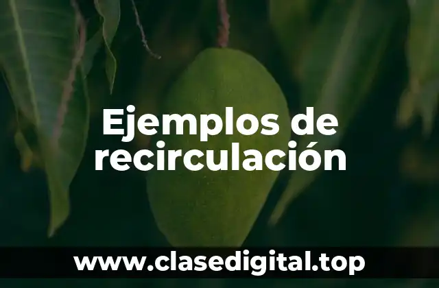Ejemplos de recirculación