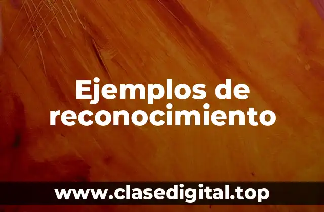 Ejemplos de reconocimiento