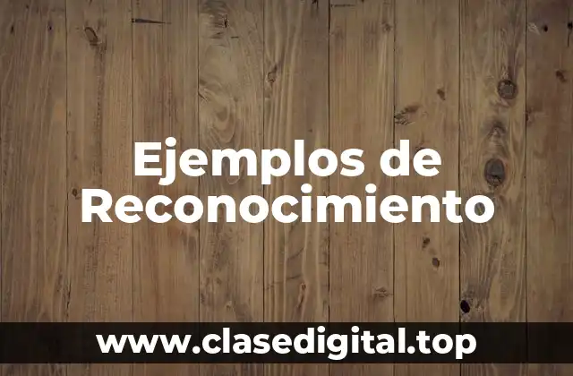 Ejemplos de Reconocimiento