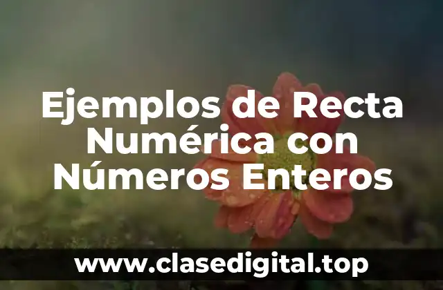 Ejemplos de Recta Numérica con Números Enteros