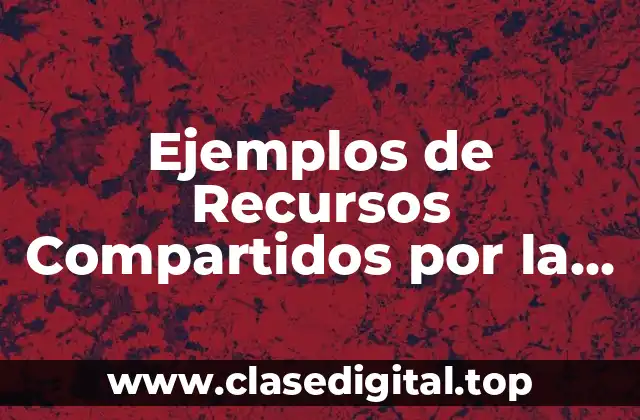 Ejemplos de Recursos Compartidos por la comunidad (RCP)