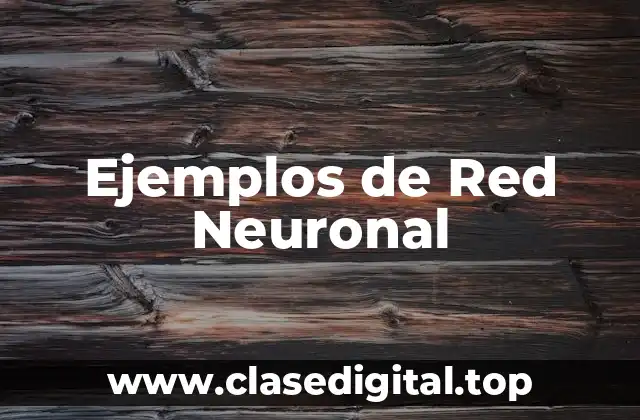 Ejemplos de Red Neuronal