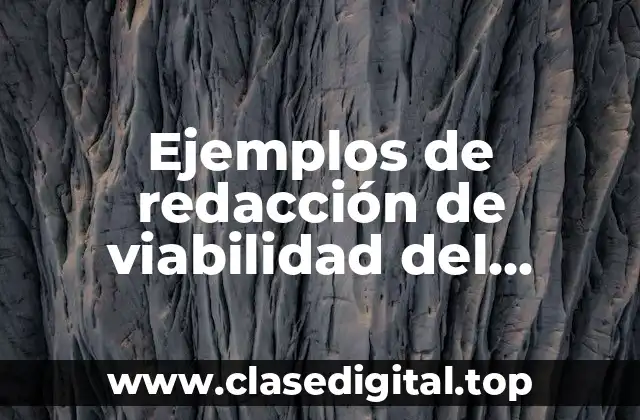 Ejemplos de redacción de viabilidad del estudio en una investigación