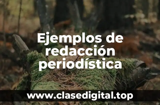 Ejemplos de redacción periodística