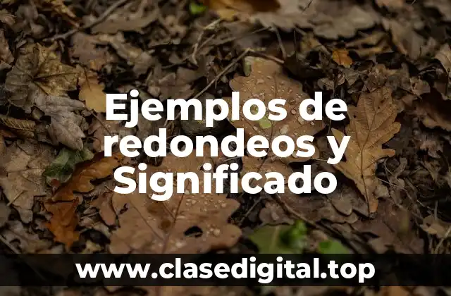 Ejemplos de redondeos y Significado