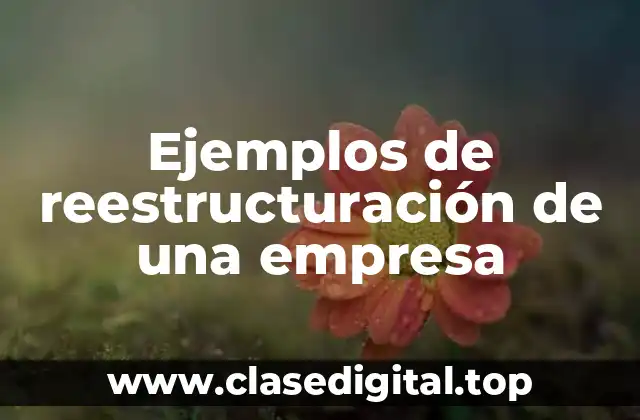 Ejemplos de reestructuración de una empresa