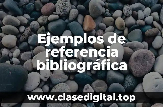 Ejemplos de referencia bibliográfica
