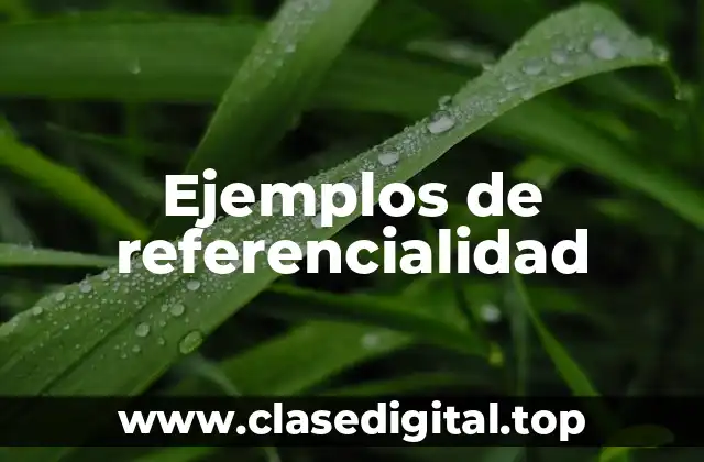 Ejemplos de referencialidad