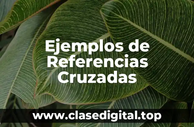 Ejemplos de Referencias Cruzadas