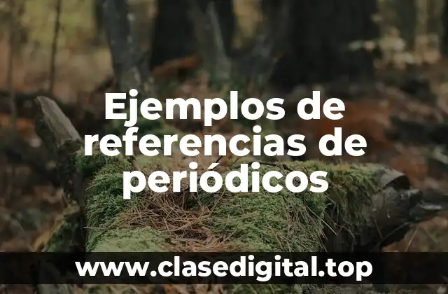 Ejemplos de referencias de periódicos