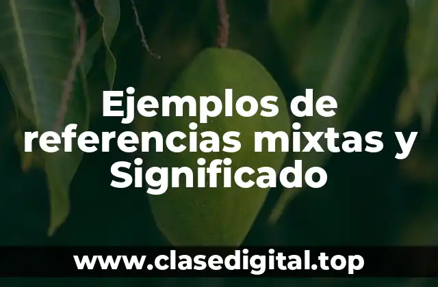 Ejemplos de referencias mixtas y Significado