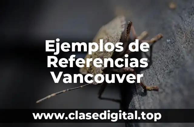 Ejemplos de Referencias Vancouver