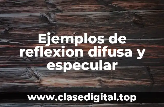 Ejemplos de reflexion difusa y especular
