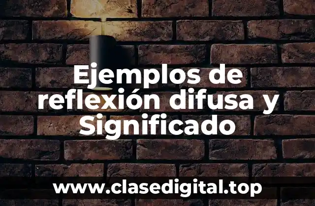 Ejemplos de reflexión difusa y Significado