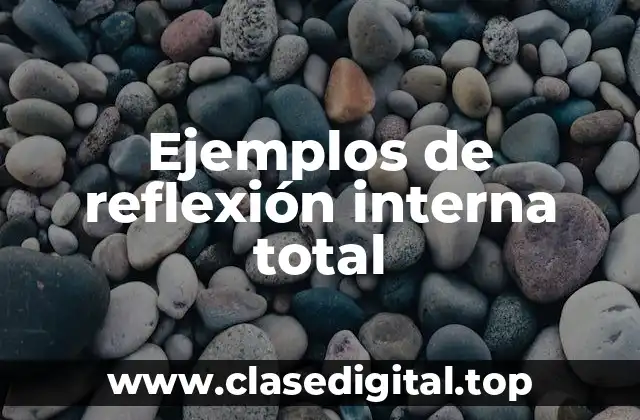 Ejemplos de reflexión interna total