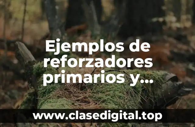 Ejemplos de reforzadores primarios y Significado