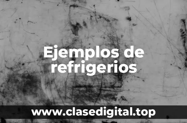Ejemplos de refrigerios