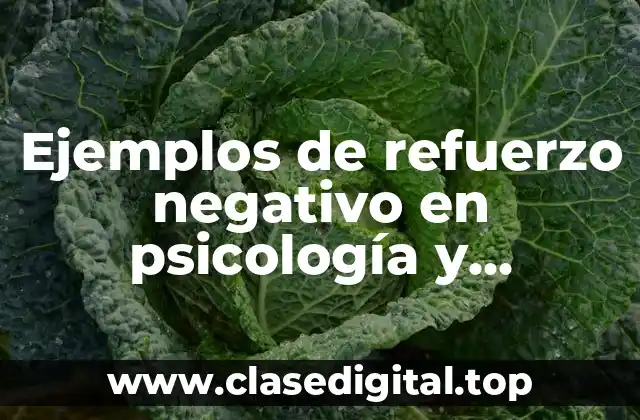 Ejemplos de refuerzo negativo en psicología y Significado