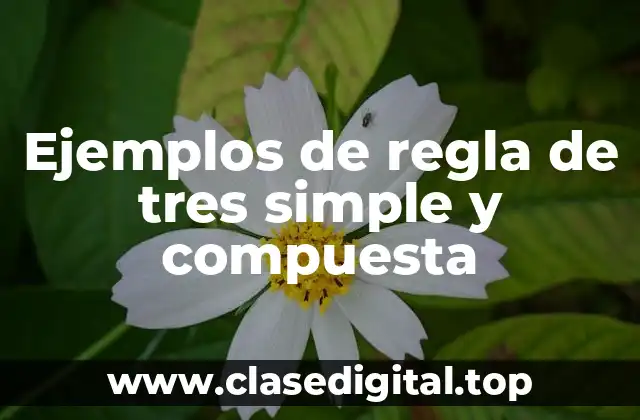 Ejemplos de regla de tres simple y compuesta