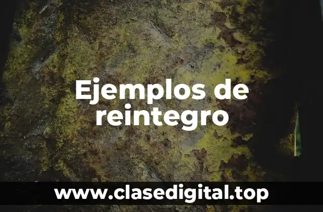 Ejemplos de reintegro