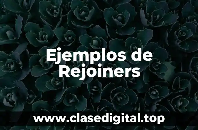 Ejemplos de Rejoiners