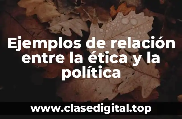 Ejemplos de relación entre la ética y la política