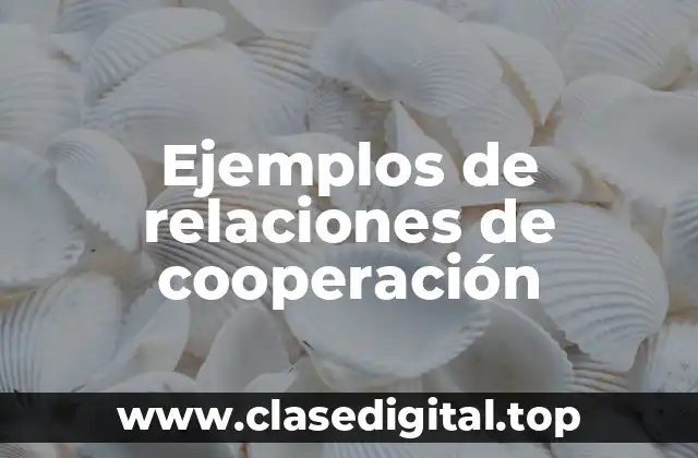 Ejemplos de relaciones de cooperación