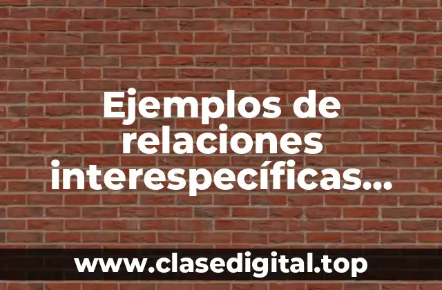 Ejemplos de relaciones interespecíficas depredación