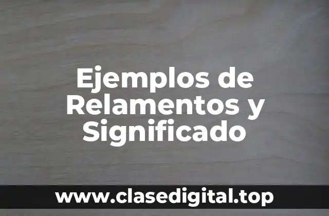 Ejemplos de Relamentos y Significado