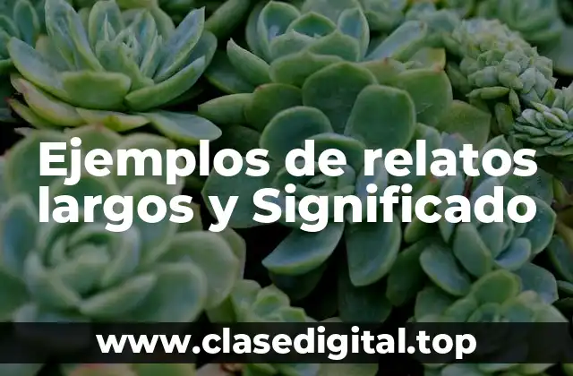 Ejemplos de relatos largos y Significado
