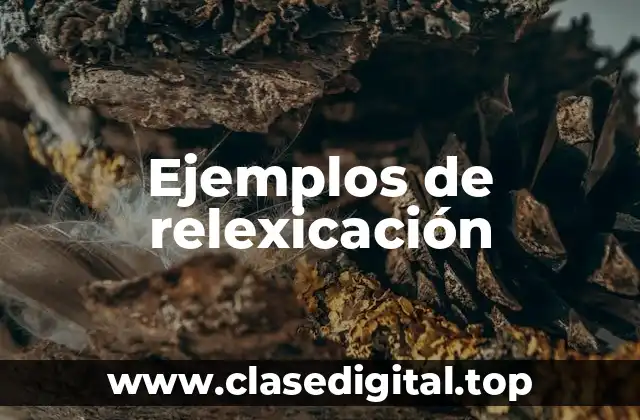 Ejemplos de relexicación