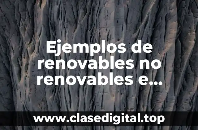 Ejemplos de renovables