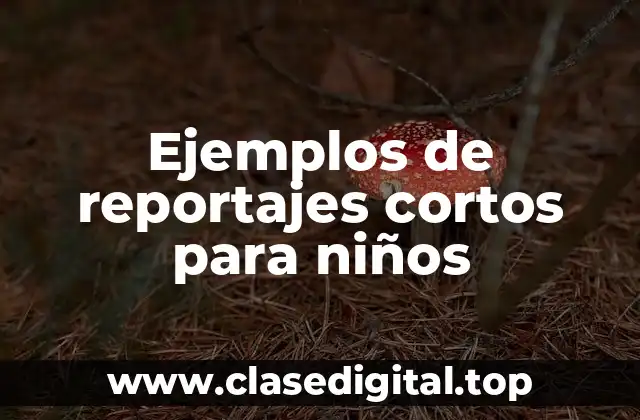 Ejemplos de reportajes cortos para niños