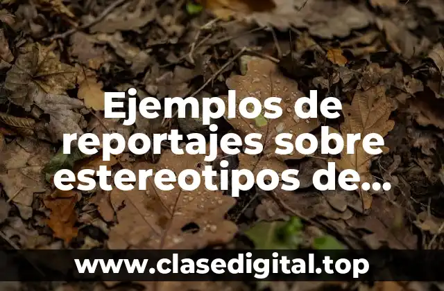 Ejemplos de reportajes sobre estereotipos de familia