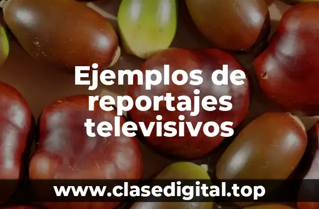 Ejemplos de reportajes televisivos