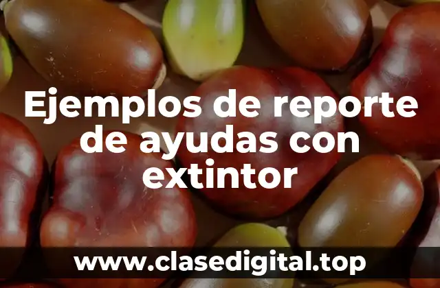 Ejemplos de reporte de ayudas con extintor