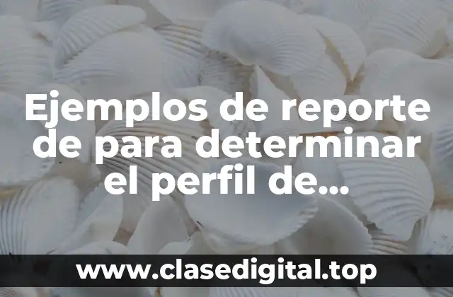 Ejemplos de reporte de para determinar el perfil de personalidad