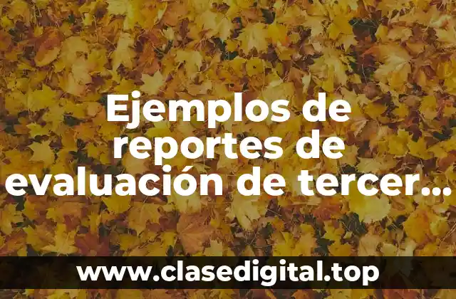 Ejemplos de reportes de evaluación de tercer año de preescolar SEP