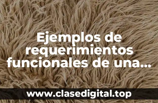 Ejemplos de requerimientos funcionales de una empresa