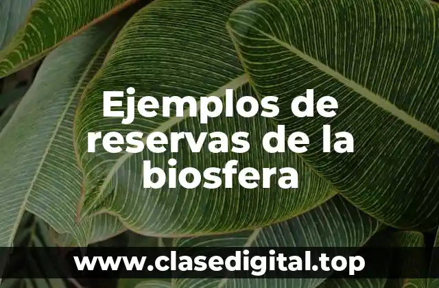 Ejemplos de reservas de la biosfera