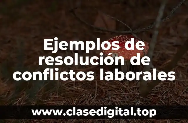 Ejemplos de resolución de conflictos laborales