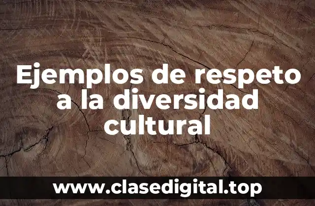 Ejemplos de respeto a la diversidad cultural
