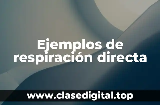 Ejemplos de respiración directa