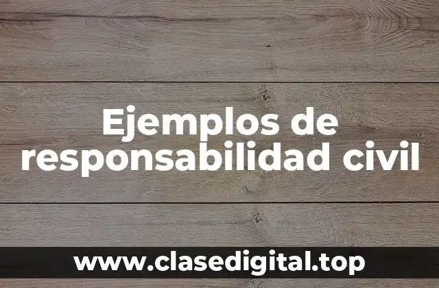 Ejemplos de responsabilidad civil