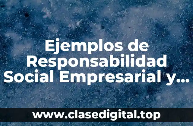 Ejemplos de Responsabilidad Social Empresarial y Significado