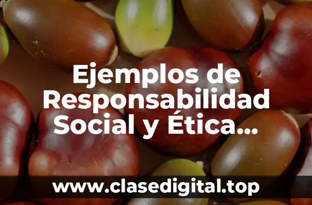 Ejemplos de Responsabilidad Social y Ética Empresarial
