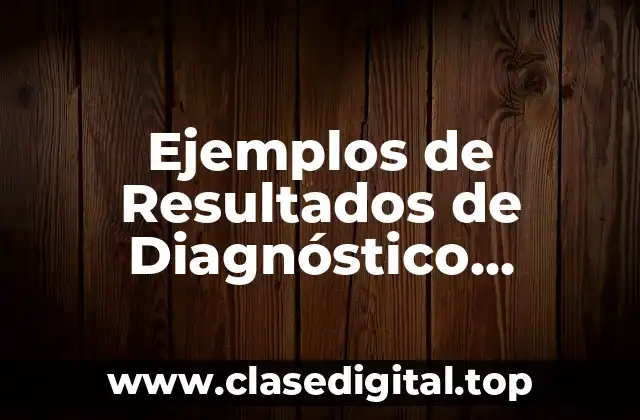 Ejemplos de Resultados de Diagnóstico Matemáticas