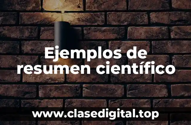 Ejemplos de resumen científico